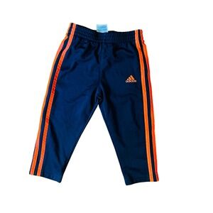Adidas Toddler‎ Track Pants Navy Blue Orange Stripes Athletic Apparel